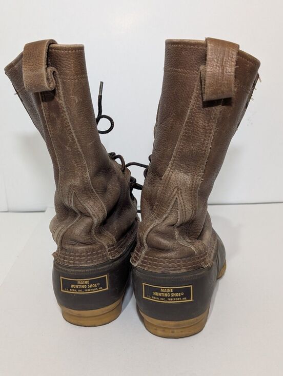 Vintage LL Bean Boots Mens 7M Brown Duck Boots Maine Hunting Shoe main image 14